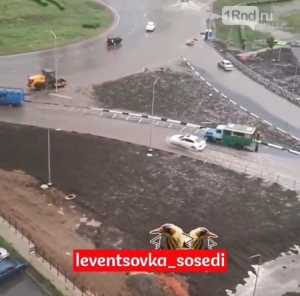 Новая дорога на Левенцовке не прошла испытание ливнем