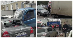 Грузовик с отказавшими тормозами устроил ДТП в центре Ростова