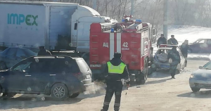 В Ростовской области пожарные протаранили автомобиль ГИБДД