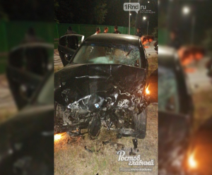 Ночью в Ростове пьяный водитель BMW протаранила мотоцикл