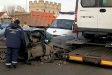 Из-за тройного ДТП в районе «Мегамага» на подъезде к Ростову образовалась огромная пробка